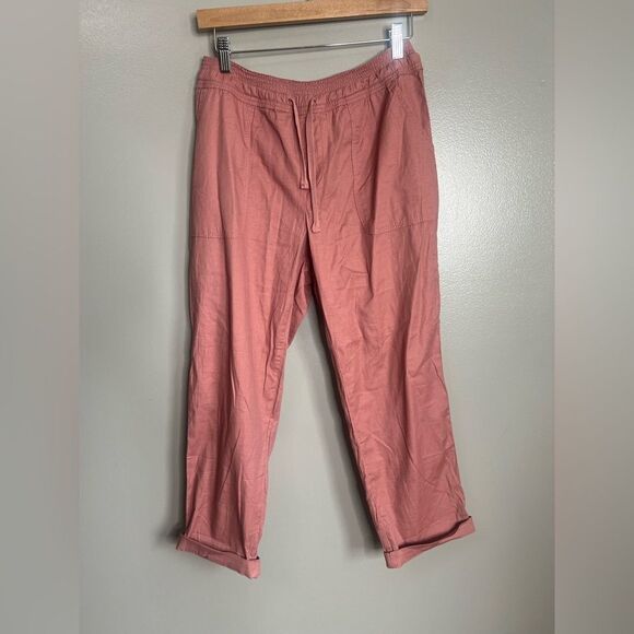 Market & Spruce freya high rise capri pink medium casual beachy vaca travel - Picture 3 of 6